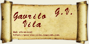 Gavrilo Vila vizit kartica